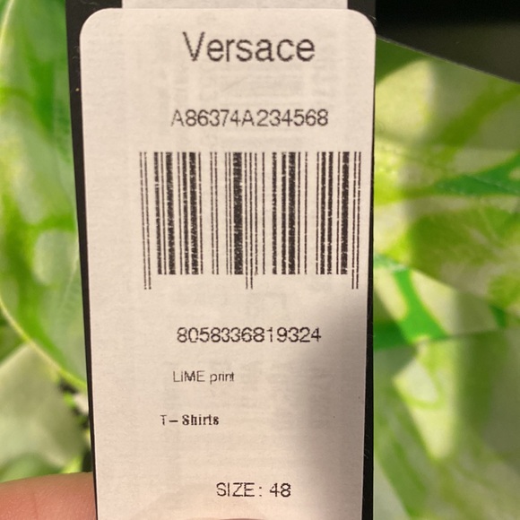 Brand New with Tags VERSACE Lime GREEN T-Shirt - Picture 6 of 6